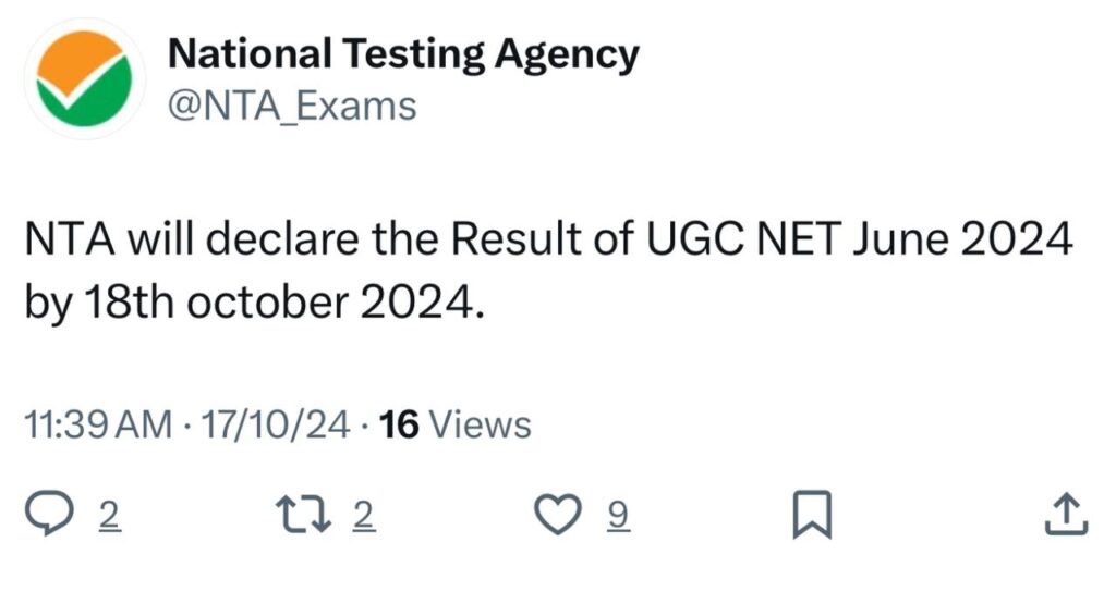 UGC NET Result 2024
