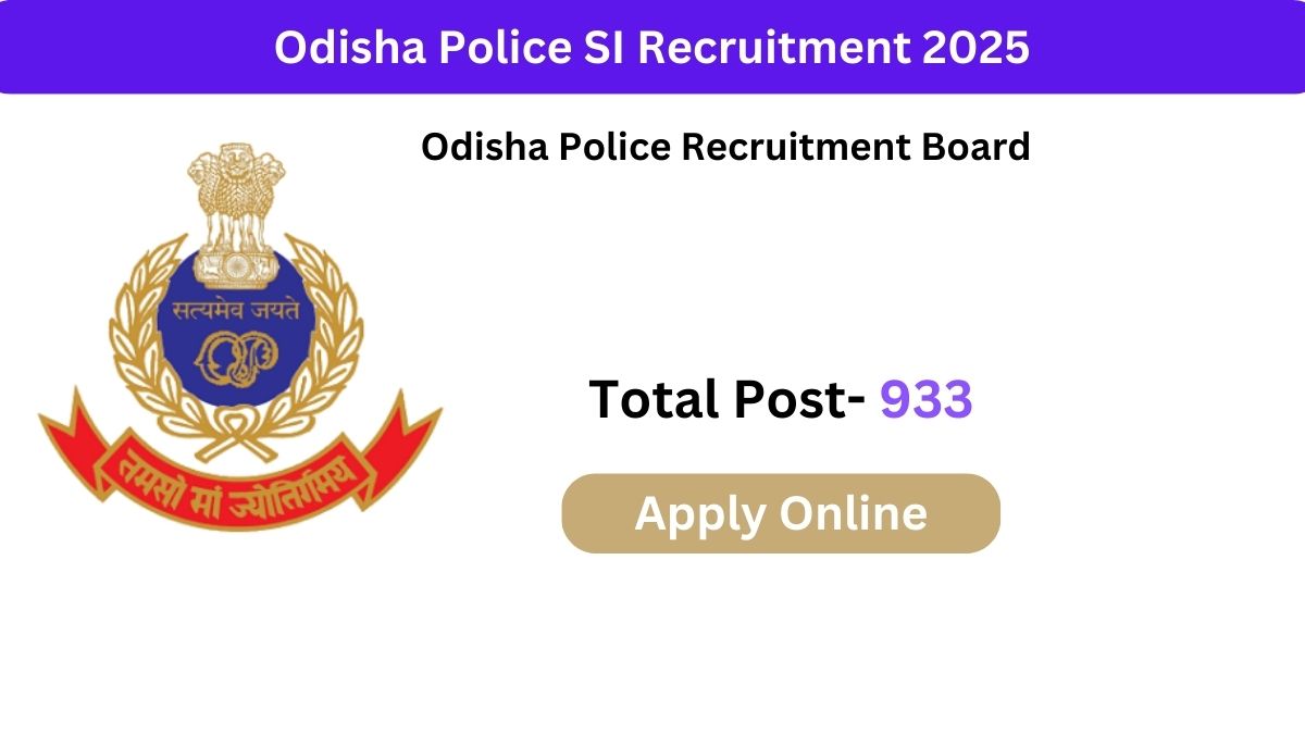Odisha Police SI Recruitment 2025