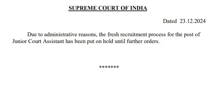 SCI JCA Recruitment 2024