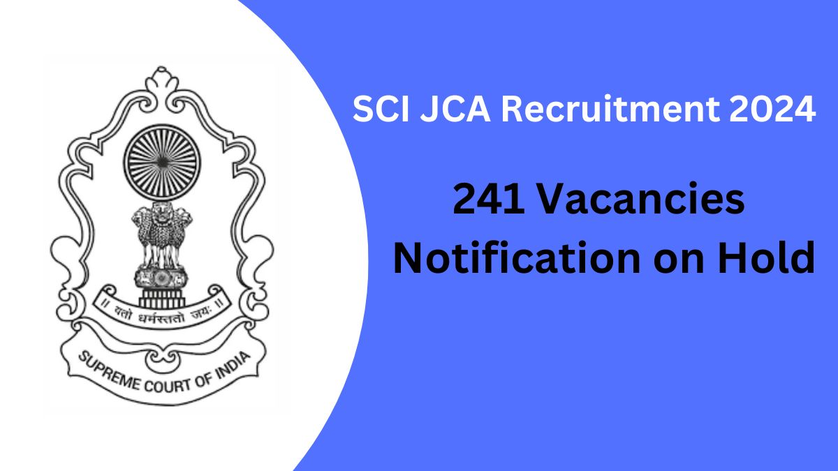 SCI JCA Recruitment 2024